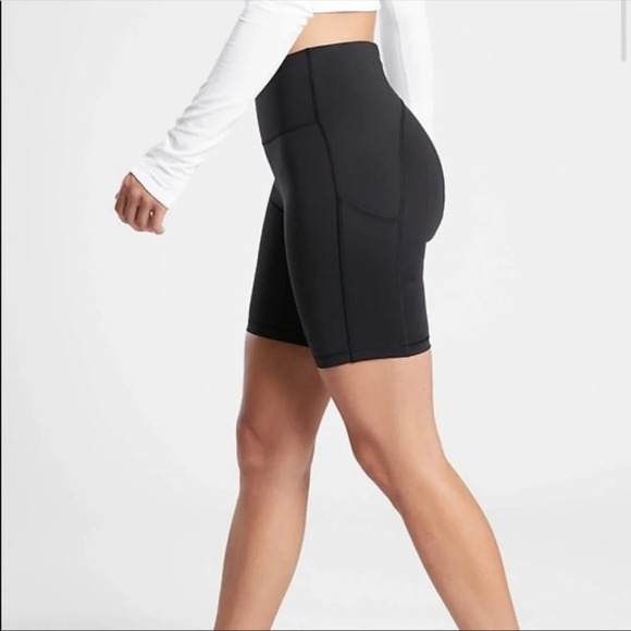 Athleta Black High Rise Ultimate Stash Pocket 7" Short Size XS - Picture 12 of 12
